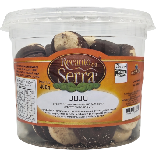 Biscoito achocolatado Juju 400g - Recanto da Serra