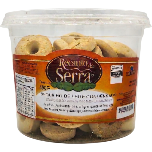 Biscoito amanteigado Sequilho de Leite Condensado 400g - Recanto da Serra