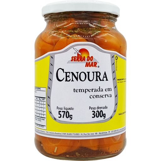 Cenoura em conserva temperada 300g - Serra do Mar