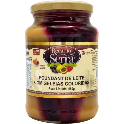 Foundant de leite com geleias coloridas 680g - Recanto da Serra