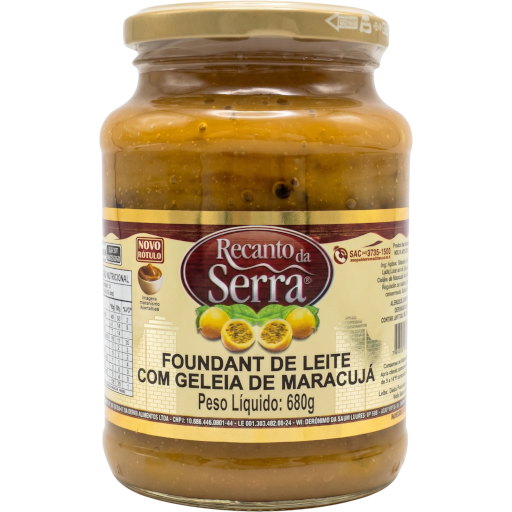Foundant de leite com geleias de maracujá 680g - Recanto da Serra