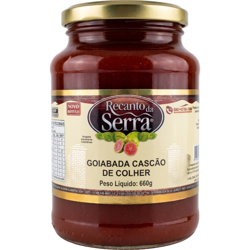 Goiabada cascão de colher 660g - Recanto da Serra