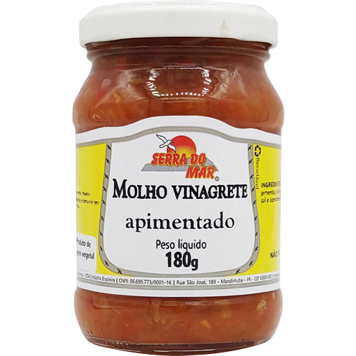 Molho vinagrete apimentado 180g - Serra do Mar