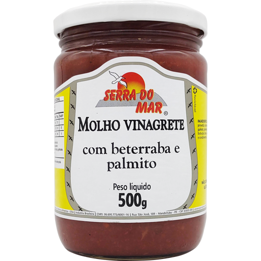 Garrafa de 1 litro de leite de coco com o rótulo vermelho da marca Serra do Mar