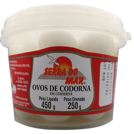 Ovo de codorna 250g baldinho - Serra do Mar