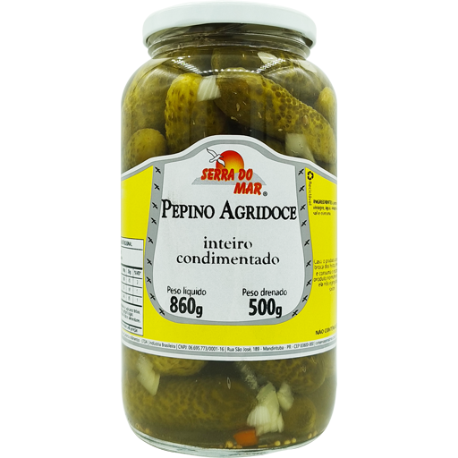 Pepino agridoce inteiro 500g - Serra do Mar